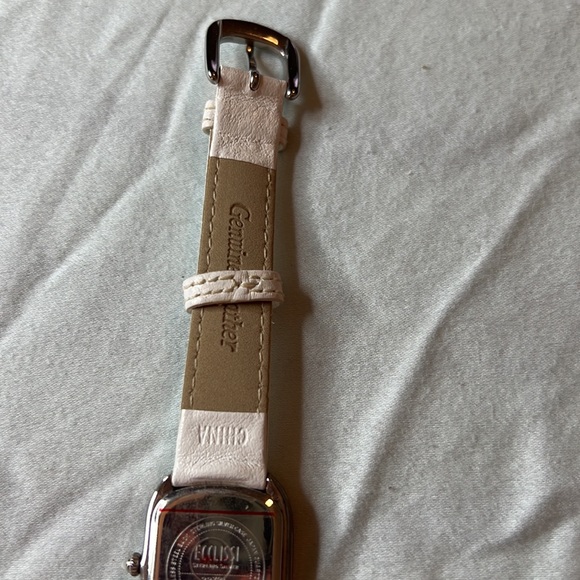 Ecclissi Sterling Silver with mother of pearl face. White band. Watch - Picture 6 of 6